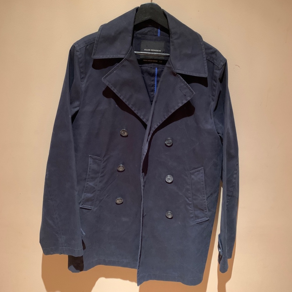 Club Monaco cotton twill peacoat